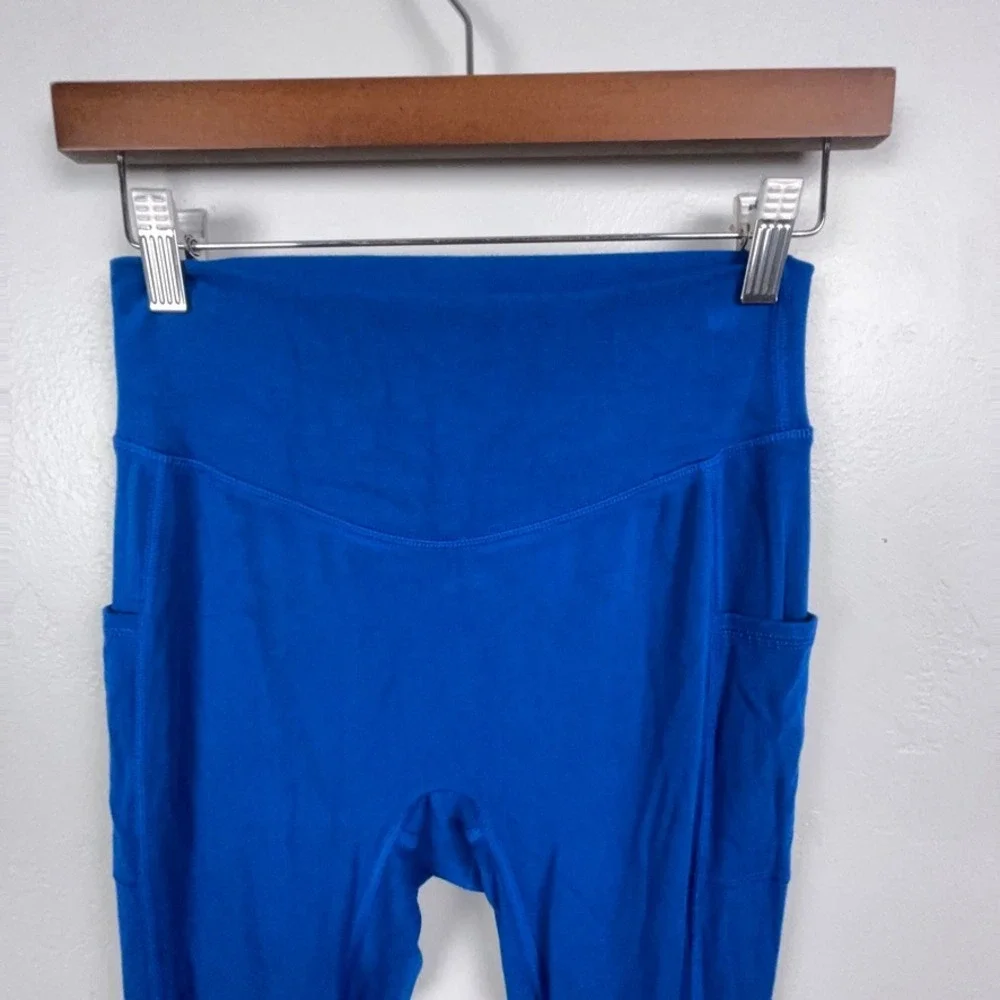 Namarie Sylvendel Leggings Women M Blue Hemp Blend Pockets Yoga Pants Active